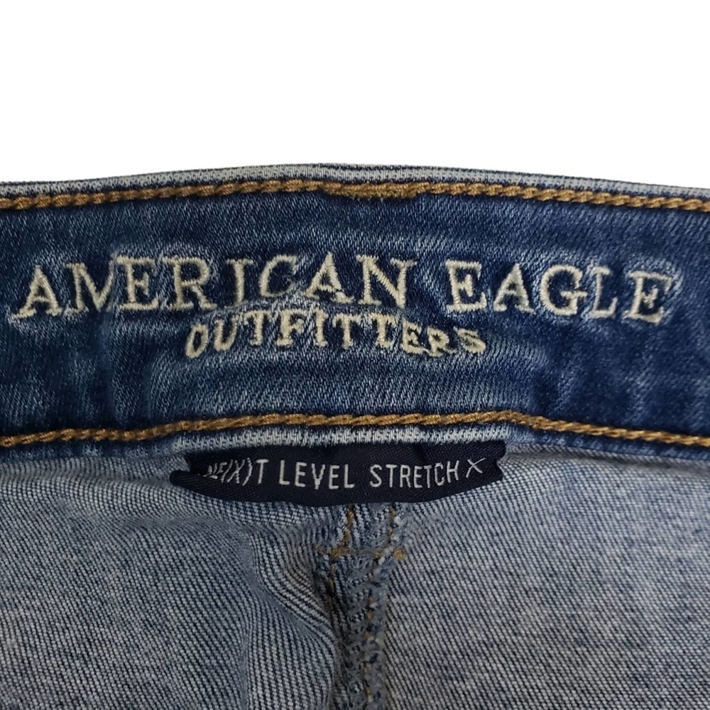American Eagle Hi-Rise Shortie Denim Jean Shorts Womens 8 - Picture 7 of 10